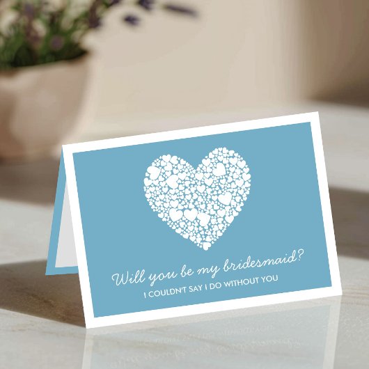 Junggesellinnenabschiede? Blue Heart Card Einladung