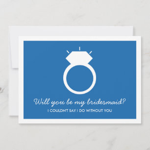 Junggesellinnenabschiede? Blue Ring Card Einladung