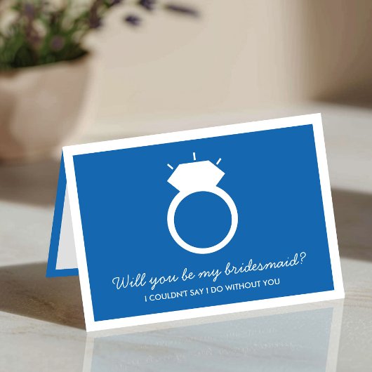 Junggesellinnenabschiede? Blue Ring Card Einladung