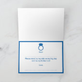 Junggesellinnenabschiede? Blue Ring Card Einladung (Innenseite)