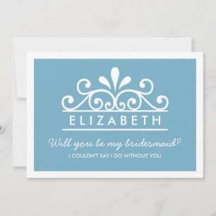 Junggesellinnenabschiede? Blue Tiara Card Einladung