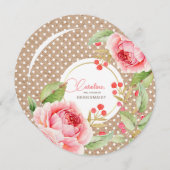 Junggesellinnenabschiede? Blume Einladung (Vorne/Hinten)