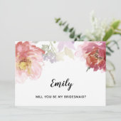 Junggesellinnenabschiede? Blume Einladung (Stehend Vorderseite)