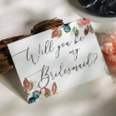 Junggesellinnenabschiede. Blumenhochzeit im Herbst Einladungspostkarte