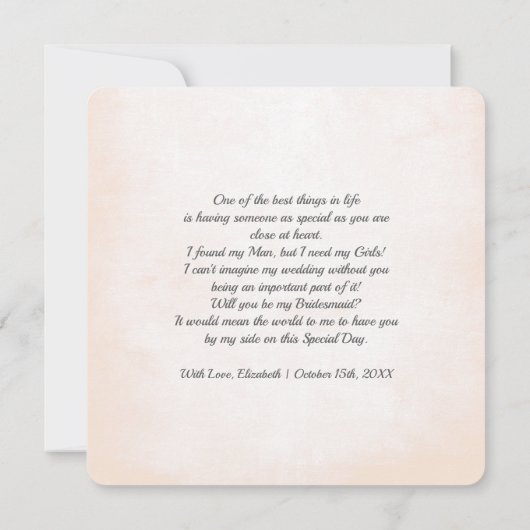 Junggesellinnenabschiede? Blush Pink Peony Wreath Einladung (Rückseite)