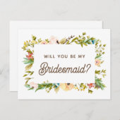 Junggesellinnenabschiede. Blütenfarben Postkarte (Vorne/Hinten)