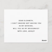 Junggesellinnenabschiede. Blütenfarben Postkarte (Rückseite)