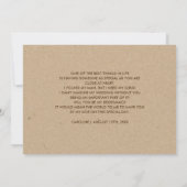 Junggesellinnenabschiede? Botanisches Kraft-Papier Einladung (Rückseite)