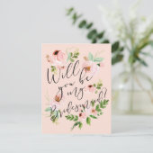 Junggesellinnenabschiede | Bridesmaid Card Einladung (Stehend Vorderseite)