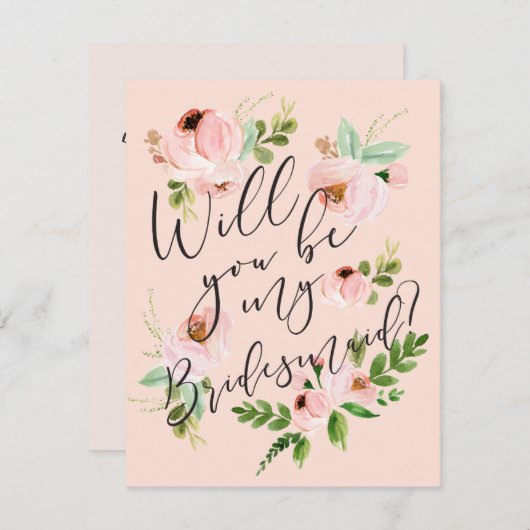 Junggesellinnenabschiede | Bridesmaid Card Einladung (Vorne/Hinten)