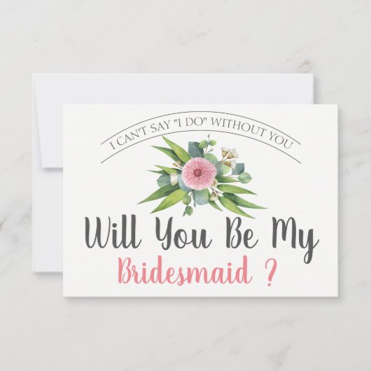 Junggesellinnenabschiede | Bridesmaid Card Einladung (Vorderseite)