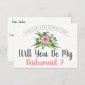 Junggesellinnenabschiede | Bridesmaid Card Einladung (Vorne/Hinten)