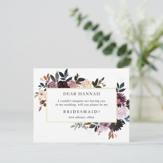 Junggesellinnenabschiede | Bridesmaid Card Einladung (Stehend Vorderseite)
