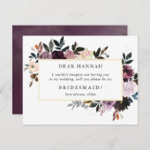 Junggesellinnenabschiede | Bridesmaid Card Einladung (Vorne/Hinten)