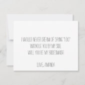 Junggesellinnenabschiede | Bridesmaid Einladung (Rückseite)