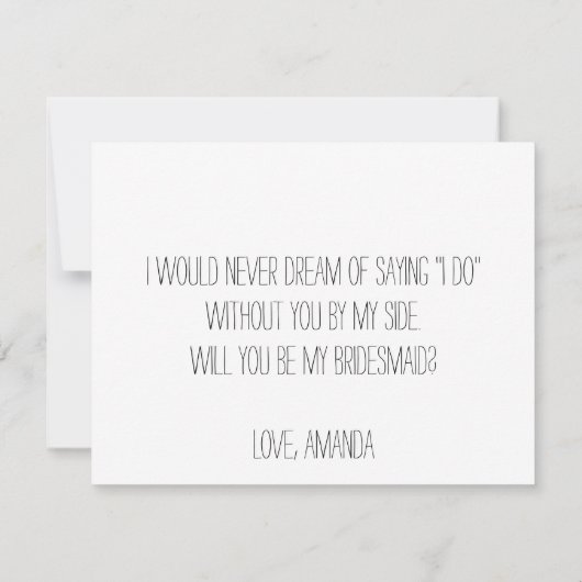 Junggesellinnenabschiede | Bridesmaid Einladung (Rückseite)