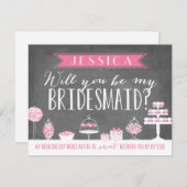 Junggesellinnenabschiede | Bridesmaid Einladung (Vorne/Hinten)