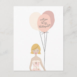 Junggesellinnenabschiede? Bridesmaid-Karte Einladung