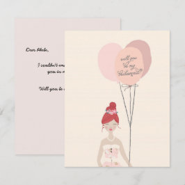 Junggesellinnenabschiede? | Bridesmaid-Karte Einladung