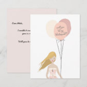 Junggesellinnenabschiede? | Bridesmaid-Karte Einladung (Vorne/Hinten)