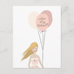 Junggesellinnenabschiede? Bridesmaid-Karte Einladung
