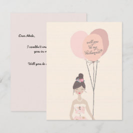 Junggesellinnenabschiede? | Bridesmaid-Karte Einladung