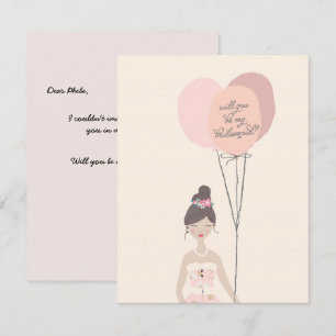 Junggesellinnenabschiede? Bridesmaid-Karte Einladung
