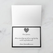 Junggesellinnenabschiede? Chalkboard-Herzkarte Einladung (Innenseite)