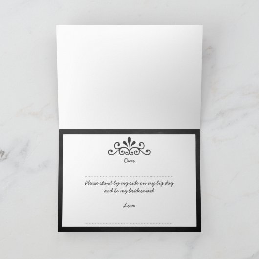 Junggesellinnenabschiede? Chalkboard Tiara Card Einladung (Innenseite)