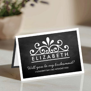 Junggesellinnenabschiede? Chalkboard Tiara Card Einladung