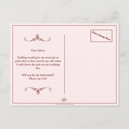 Junggesellinnenabschiede? Drei lebendige Bridesmai Einladungspostkarte (Rückseite)