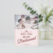 Junggesellinnenabschiede? Drei lebendige Bridesmai Postkarte (Stehend Vorderseite)