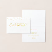 Junggesellinnenabschiede? Elegant Confetti Gold Folienkarte (Anzeige)