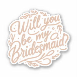 Junggesellinnenabschiede? Elegant Foliage Pink Aufkleber