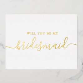 Junggesellinnenabschiede. Elegantes Goldskript Folie Einladungspostkarte