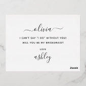 Junggesellinnenabschiede. Eukalyptus in Edelgold Folie Einladungspostkarte (Rückseite)