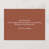 Junggesellinnenabschiede. Fallskript Einladungspostkarte (Rückseite)