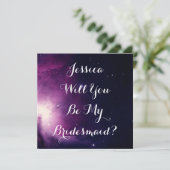 Junggesellinnenabschiede? Galaxy Wedding Stars Einladung (Stehend Vorderseite)