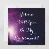 Junggesellinnenabschiede? Galaxy Wedding Stars Einladung (Vorderseite)