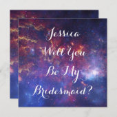 Junggesellinnenabschiede? Galaxy Wedding Stars Einladung (Vorne/Hinten)