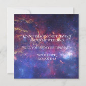 Junggesellinnenabschiede? Galaxy Wedding Stars Einladung (Rückseite)