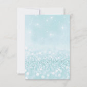 Junggesellinnenabschiede? Glitzer Blue Pastel Einladung (Rückseite)