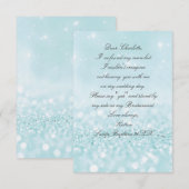 Junggesellinnenabschiede? Glitzer Blue Pastel Einladung (Vorne/Hinten)