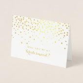Junggesellinnenabschiede | Gold Foil Confetti Folienkarte (Vorderseite)