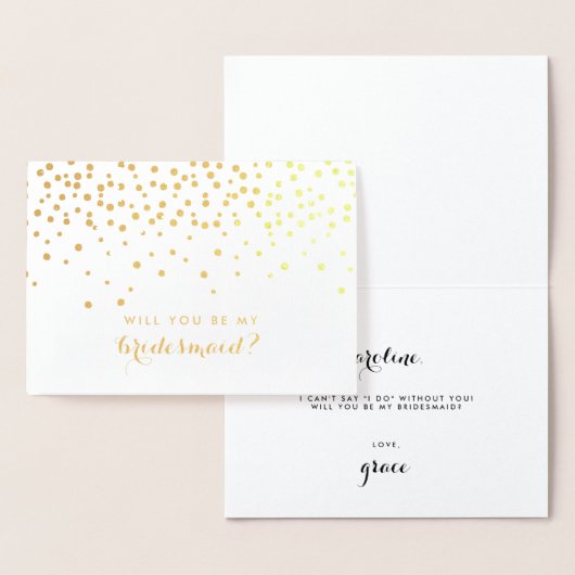 Junggesellinnenabschiede | Gold Foil Confetti Folienkarte (Anzeige)