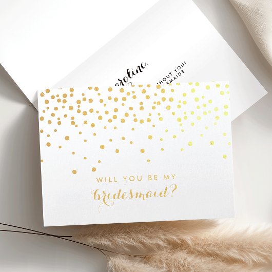 Junggesellinnenabschiede | Gold Foil Confetti Folienkarte