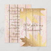 Junggesellinnenabschiede? Goldenes Rosa Einladung (Vorne/Hinten)