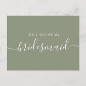 Junggesellinnenabschiede. Grünes Skript Einladungspostkarte (Vorderseite)