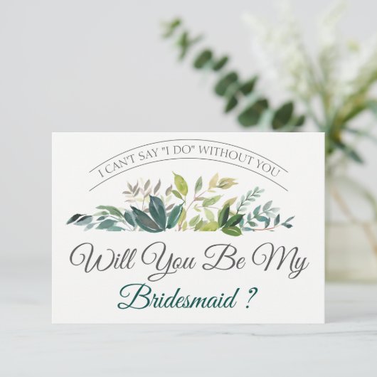 Junggesellinnenabschiede | Grünpflanzen Einladung (Stehend Vorderseite)