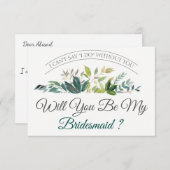 Junggesellinnenabschiede | Grünpflanzen Einladung (Vorne/Hinten)